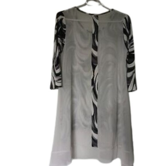 Swish Abstract Pattern Chiffon Tunic Blouse Size Large - Picture 4 of 7